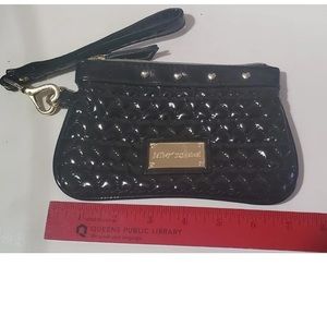 💗 Betsy Johnson Wristlet Black Patent💗